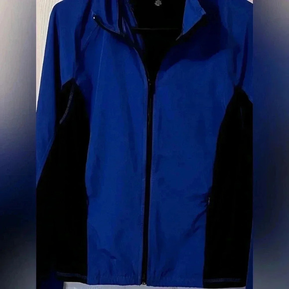 Live Love Dream Women's Full Zip-Up Size Large Black Blue Athletic Jacket EUC - Picture 2 of 5
